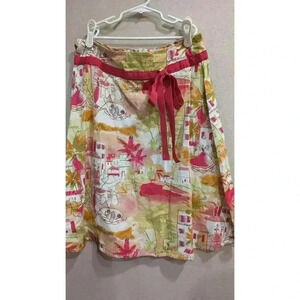 Lemon Grass Studio skirt travel pattern w/ pink bow ribbon detail, size 6
